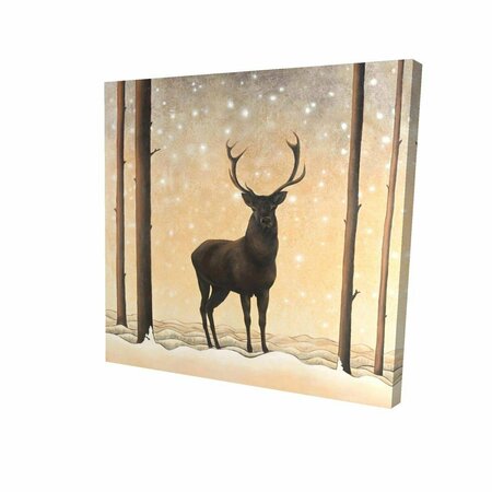 FONDO 16 x 16 in. Roe Deer In Winter-Print on Canvas FO2790910